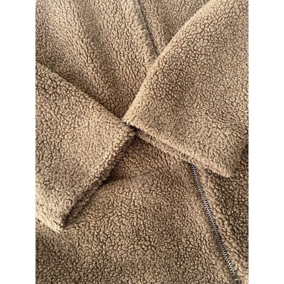 G.H. Bass & Co. Women’s Brown Sherpa Fleece Zip Jacket – Size L – Cozy Core VTG - Picture 14 of 16